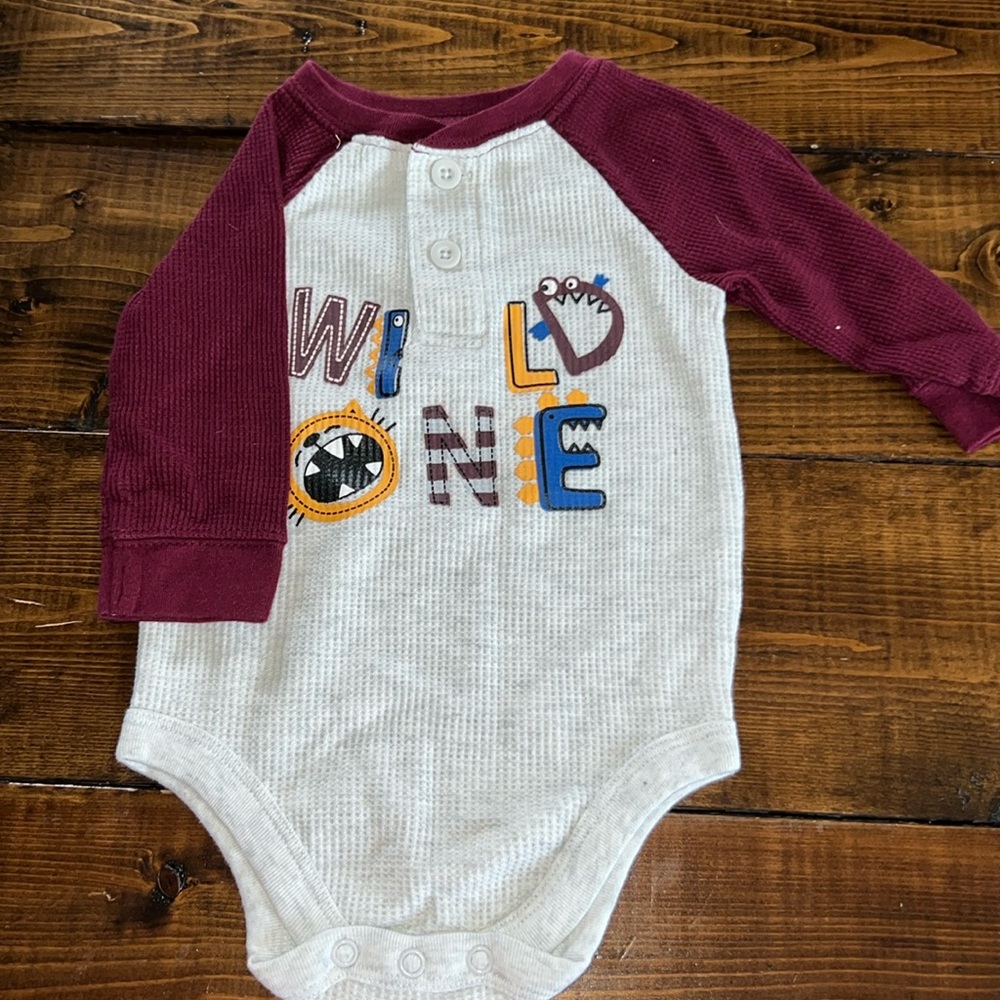 Wild One Garanimals baseball onsie